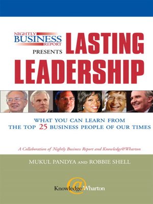 cover image of Nightly Business Report Presents Lasting Leadership